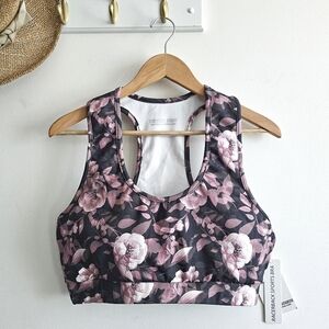 Starting Point Racerback Sports Activewear Bra XL Vintage Floral NWT